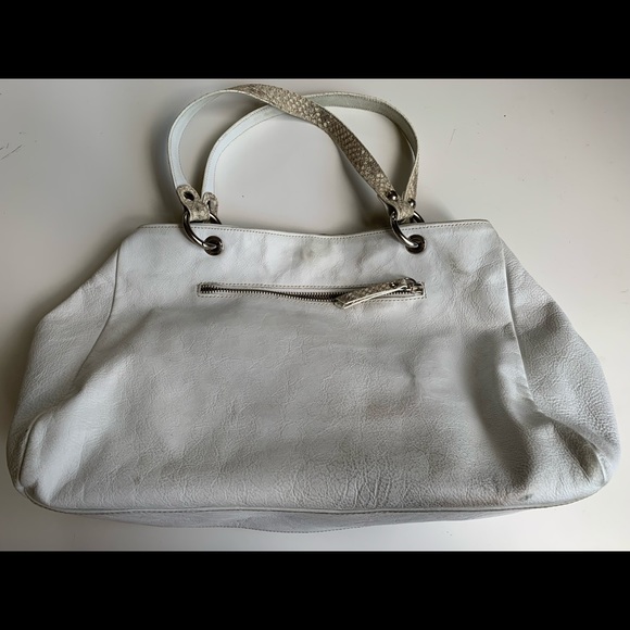 Innue Italian leather white snakeskin tote bag - Picture 4 of 16